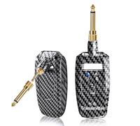 Wireless Guitar System 2.4GHz Transmitter Receiver, 24-bit 48KHz Audio, 100ft Range, Rechargeable 5-Hour Battery, 250° Rotating Plug, No Latency for Electric Bass, Guitar Accessories