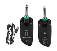 Wireless Guitar System 20-20KHz Lossless Plug and Play Transmitter Receiver for 6.35mm Jack, Long Range Transmission, Clear Sound Quality, Rechargeable Batteries