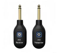 Wireless Guitar System 24-bit 48kHz Audio | 24-bit/48kHz for resolution, <4ms latency, no delay, professional audio quality, suitable for live