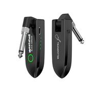 Wireless Guitar System, Digital Wireless System Wireless Guitar Transmitter Receiver Support Multi Channels Rechargeable Long Battery Life for Guitar Bass Electric Instruments (Dark Black)