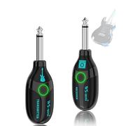 Wireless Guitar System Exclusive, 2.4 GHz Wireless Guitar Transmitter Receiver with 4 Channels, Rechargeable Audio Guitar Transmitter Receiver for Electric Guitar Bass Instruments 48K/16bit Real-time