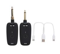 Wireless Guitar System U Band 7 Channels Stable Transmission 30 50m Range 6.35mm 3.5mm Plug for Electric Guitarists and Musicians Black ABS Built in Battery