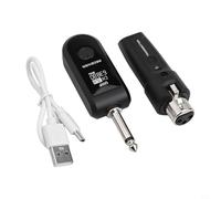 Wireless Guitar System UHF XLR Transmitter Receiver Set, For Dynamic Mic Audio Mixer PA Stage Performance, 20CH 550-573MHz Clear Sound ABS Material(1 tray 1)