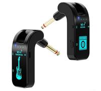 Wireless Guitar System with 2.4GHz Frequency and Multiple Channels Offering Clear Sound Transmission and Freedom from Cable Restrictions (black)