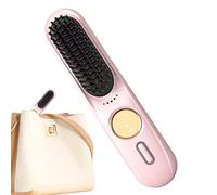 Wireless Hair Straightening Brush, Nine Levels, Portable, Quick Heating, 35 W Battery Operated, Straightening Brush for Women, for On the Go, Holiday, Everyday Styling