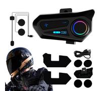 Wireless Half Helmet Headset - Motorcycle Intercom Unit | IPX6 Waterproof, Type-C Rechargeable Communication Gear for Motorbike Touring, Group Riding, Adventure Trips, Clear Audio and Hands