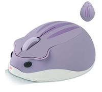 Wireless Hamster Mouse, 1200DPI Low Noise with USB Receiver, Silent, Lightweight, Portable for PC/Mac/Laptop, Gift for Kids and Girls (Purple)
