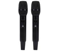 Wireless Handheld Microphone System Dynamic Microphone for Karaoke Live Streaming Outdoor Performance Aluminum Alloy ABS 2Pcs