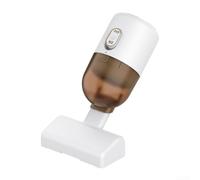 Wireless Handheld Vacuum Cleaner - USB Rechargeable, Cordless Car & Home Cleaner, Compact 6×6×17 cm Design, Plastic Body(White)