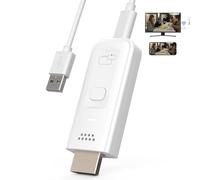 Wireless HDMI Display Dongle Adapter, Portable Receiver for Streaming Movies, Shows Extender Kit 4K Support 2.4/5Ghz, Video Mirroring Dongle Receiver from Smartphone,Laptop Support Airplay Miracast