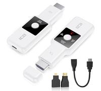 Wireless HDMI Transmitter and Receiver 1080P, 164FT/50M Long Range Plug & Play HDMI Extender with LED Display, No WiFi Needed, Stable Video & Audio Streaming for PC to TV/Projector/Monitor