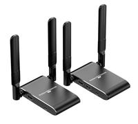Wireless Hdmi Transmitter and Receiver 4K, 492FT Range Wireless HDMI Sender and Receiver with HDMI Loopout, Wireless HDMI Extender Suitable for Netflix,Video,Meeting Streaming to TV/Projector/Monitor