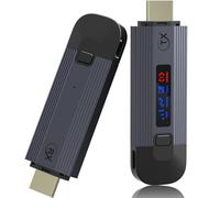 Wireless HDMI Transmitter and Receiver 4K, Metal Housing Portable Wireless HDMI Extender Kit with LED Display, 2.4G/5G Plug & Play HDMI Wireless Streaming Video from Laptop/TV Box to Monitor/HDTV