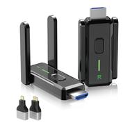 Wireless HDMI Transmitter and Receiver 500FT/150M, 4K Decode 1080P@60Hz Ultra HD Video Output, Plug&Play 5G+2.4G for Video and Audio to Monitor from PC/Projector/TV Box (W3101)
