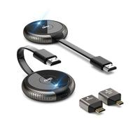 Wireless HDMI Transmitter and Receiver 5G, 4K Decode 1080P Output, Plug & Play, AIMIBO Wireless Kit for Casting Phone, Tablet, Laptop, PC, Camera Stable Video Audio to Monitor Projector HDTV, 165FT