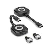 Wireless HDMI Transmitter and Receiver Kit - 1080P@60Hz 4K Streaming, 50m Long-Range, Plug & Play with Dual USB-C Cables & Adapters (TV/PS5/Conference)