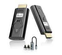 Wireless HDMI Transmitter and Receiver, Plug & Play Portable 2.4G/5G Wireless HDMI Extender Kit, 4K Decoding 1080P for Video and Audio Streaming to Monitor from Laptop/PC/TV Box/Projector (98FT)