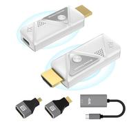 Wireless HDMI Transmitter and Receiver, Wireless HDMI Extender for Streaming Video and Audio from Laptop/PC/Camera to Monitor/Projector/TV, 2.4G/5G HDMI Wireless Transmission, Plug & Play (30m)