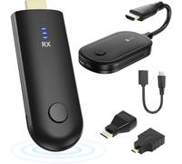 Wireless HDMI Transmitter Receiver 4K@60Hz,165ft/50M Extender 2.4G/5G Dual Band Adapter, 4K Input 2160P Output, Plug & Play Portable Video Audio for Laptop PC TV Box Projector