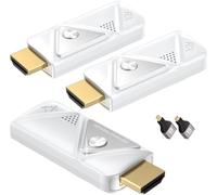 Wireless HDMI Transmitter with 2 Receivers (382FT/100M), 2.4G+5G, Plug & Play, Wireless HDMI Supports 4K Decoding and Full HD 1080P Output, Streams from STB, PC, DVD, CCTV to TV, Projector