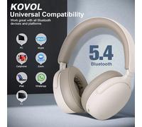 Bluetooth Wireless Headphones with Noise Cancelling Over-Ear Stereo Earphones UK