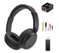 Wireless Headphones for TV, Bluetooth5.3 Over Ear Headphone with RM Radio Function, Lightweight Wireless TV Headset for Seniors, 30Hrs Playtime, Support Coaxial/Optical/RCA/AUX/USB Audio Out, No Delay