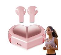 Wireless Headphones - Multifunctional Heart-Shaped Earphones | Mini Wireless Headphones with Sound Sweatproof for Jogging Outdoor Hiking Aeroplane Meetings Cycling Workout Commuting