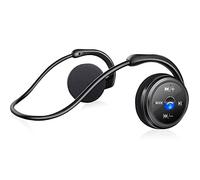 Wireless Headphones with FM Function, Bluetooth 5.0 Headphones Sport Sweatproof Hands Free Calling Support TF Card, Stereo Headsets Comfortable Lightweight with Mic, Compatible with iPhone, Android