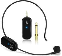 Wireless Headset Microphones Systems, Noise Reduction UHF Head Microphone, Professional Portable Headset Mic for Fitness Instructor, Teaching, Stage Performance