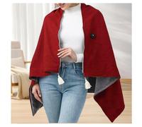 Wireless Heated Blanket 3 Heating Levels,2025 New Heated Shawl Cordless Cozy Portable Suitable for Office Home Rest, Car Travel, Outdoor Camping,Burgundy