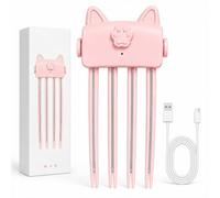 Wireless Heated Volumizing Root Lift Clip for Fine Flat Hair，2 Heat Settings, Type-c Rechargeable, Portable Travel Crown Volume Clips, Root Lifter Comb (Pink)