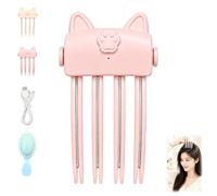 Wireless Heated Volumizing Root Lift Clip - Hair Volume Clip for Adding Volume to Roots, 2 Heat Settings, Portable Travel Hair Styling Tool for Fine Hair，A Pink