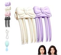 Wireless Heated Volumizing Root Lift Clip - Hair Volume Clip for Adding Volume to Roots, 2 Heat Settings, Portable Travel Hair Styling Tool for Fine Hair，B 2PC-A