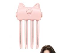 Wireless Heated Volumizing Root Lift Clip, Hair Volumizing Clips, Portable Travel Hair Styling Tool, 2 Heat Adjustable for Fine Flat Bangs Curly Hairs Natural Fluffy High Crown，Pink