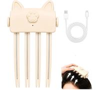 Wireless Heated Volumizing Root Lift Clip, Heated Root Volume Clip (Beige) | Root Lifter Comb with 2 Heat Settings,USB Rechargeable,Cordless Design,4-Claw Structure,Hair Styling Tool for Flat Fine Hair