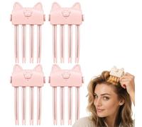 Wireless Heated Volumizing Root Lift Clip Volume Clips，4PCS-Pink