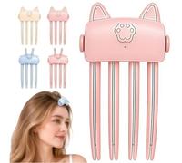 Wireless Heated Volumizing Root Lift Clip - Volume Clips Electric Volumizer, Volumizing Styling Roots Lifter Comb with 2 Heat Settings Flat Fine, Hair Volume Tool (Pink 1)