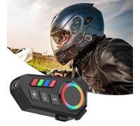 Wireless Helmet Headphones - Motorcycle Communication System, Waterproof Noise Cancelling Earphones, Colorful LED Audio Device, Hands Free Voice Assistant | Helmet Headset for Cycling Riding