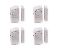Wireless Home Alarm, Mini Door and Window Alarm Sensors, 2-in-1 Alarm & Doorbell, Alarm and Security System for Home, Shop, Office, Garage (4 Pack)