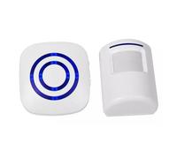 Wireless Home Security Driveway Alarm, Entry Alert, Visitor Door Bell Chime with 1 Plug-in Receiver and 1 PIR Motion Sensor Detector Alert System, Quality Sound and LED, 38 Melodies