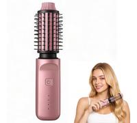 Wireless Hot Air Brush, 38 mm Thermal Brush with 4 Temperatures, Rose Gold | Hot Brush, Electric Round Brush for Straight and Curly Hair, USB Charging, for Daily Use and Travel