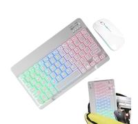 Wireless Illuminated Keyboard And ,Wired Keyboard And Set - 7 Colors Backlit Keyboard with | Laptop Keyboards, Electronic Accessories For School, Laptop