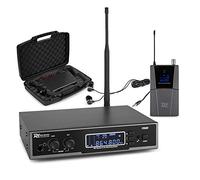 Wireless In Ear Monitor System - PD800 UHF Professional Personal Audio Monitoring Set, 20 Channel Stereo Transmitter, Bodypack Receiver & Earphones for Live Music Stage Performance (863-865MHz)