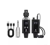 Wireless In-Ear Monitor System, Rechargeable Professional UHF Wireless with 16 Channels, Portable for Studio, Band Rehearsal(One to one)