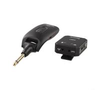 Wireless in Ear System UHF Transmitter Receiver Noise Free 48kHz 30m Range 8H for Battery for Guitarist Singer Stage Black