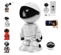 Wireless Indoor Motion Detection Camera, Surveillance Robot Cam, 2K 5G/2.4Ghz-Wifi Security Camera, Color Night Vision, Siren Alarm, Two-Way Talk, Human Detection, for Home Indoor(White)
