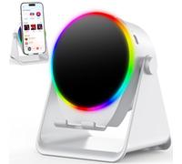 Wireless Induction Audio Bluetooth Speaker, 4-in-1 Design with RGB Lighting, Anti-Slip Base for 4-13" Phones, Bluetooth 5.3, Instant Play, Perfect Tech Gift (White)