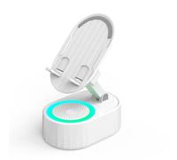Wireless Induction Audio Bluetooth Speaker 5-in-1 Phone Holder & Stand - Foldable, White