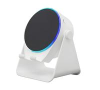 Wireless Induction Speaker with Adjustable Cell Phone Stand Stereo Sound Colorful Light 800mAh Rechargeable 5-in-1 Bluetoothcompatible Speaker White