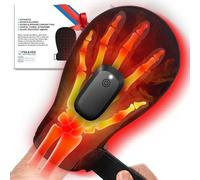 Wireless Infrared Light Therapy Gloves for Arthritis Hands, Painful Hand Muscles | 30 Red & Near Infrared LEDs | Breathable | Automatic 20 Minute Shut-Off